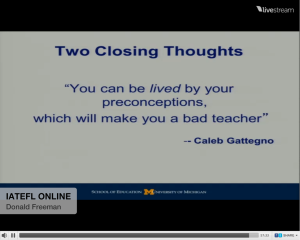 Screenshot of Freeman's slides.