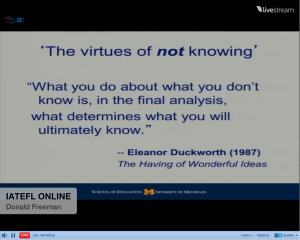 Screenshot of Freeman's slides